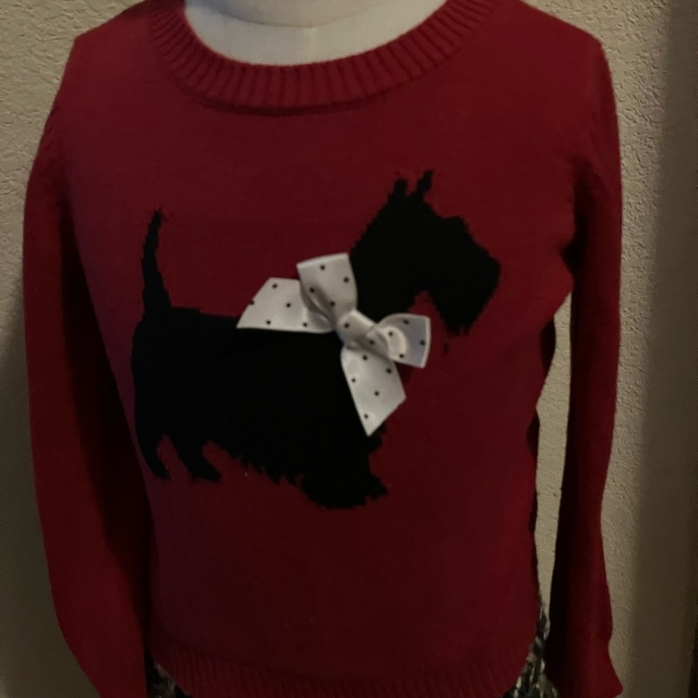 Red Sweater with black Scotty